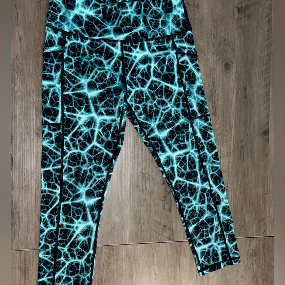 CVG TEAL CAPRI LENGTH LEGGINGS - Picture 7 of 8
